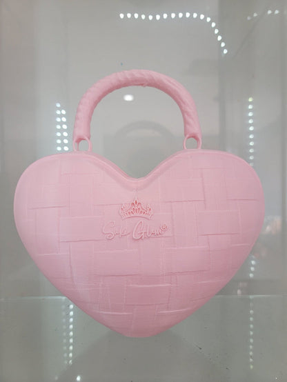 Blush Heart Woven Brush Holder - Glamorous Vanity Essential - RFE Marketing Ventures