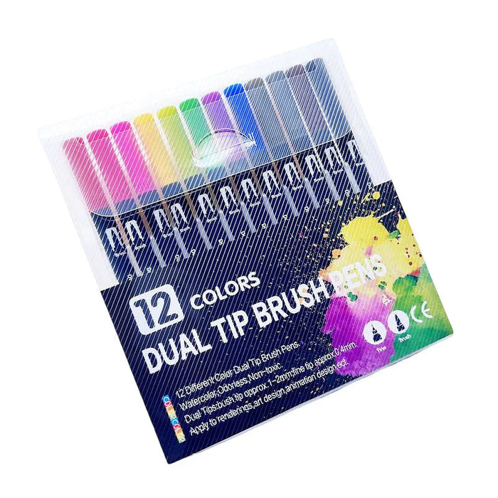 12 Colors Dual Tip Watercolor Pencils