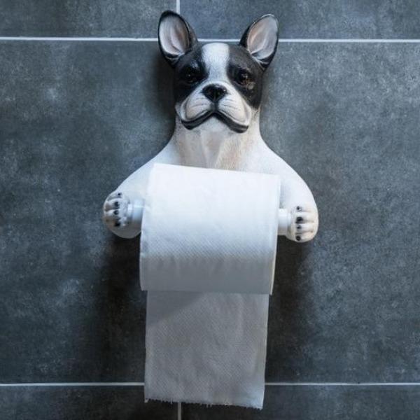 Gadget Gerbil Boston Terrier Toilet Paper Holder