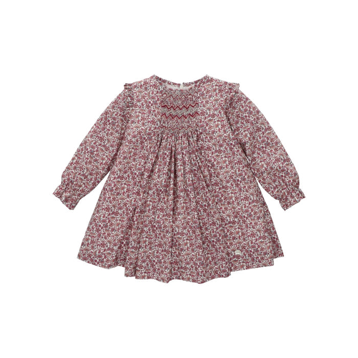 Burdeos Funghi Floral Girl Dress