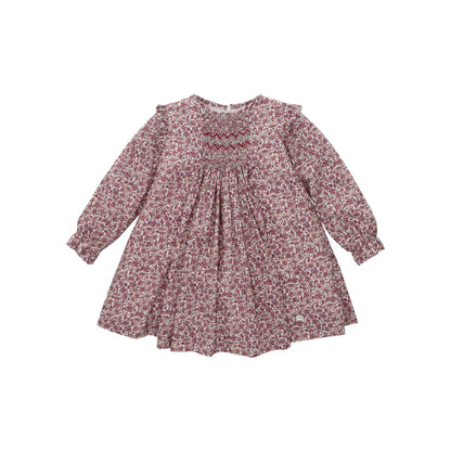 Burdeos Funghi Floral Girl Dress