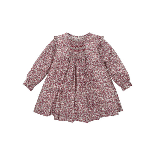 Burdeos Funghi Floral Girl Dress