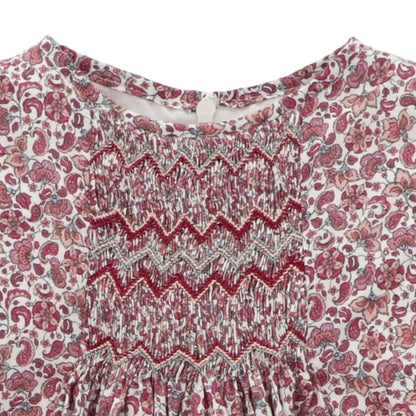 Burdeos Funghi Floral Girl Dress