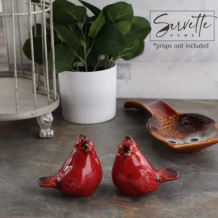 Cardinal Salt and Pepper Shakers