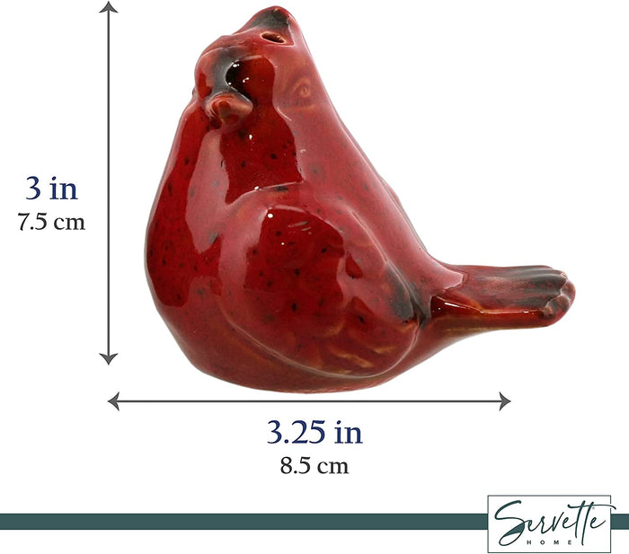 Cardinal Salt and Pepper Shakers