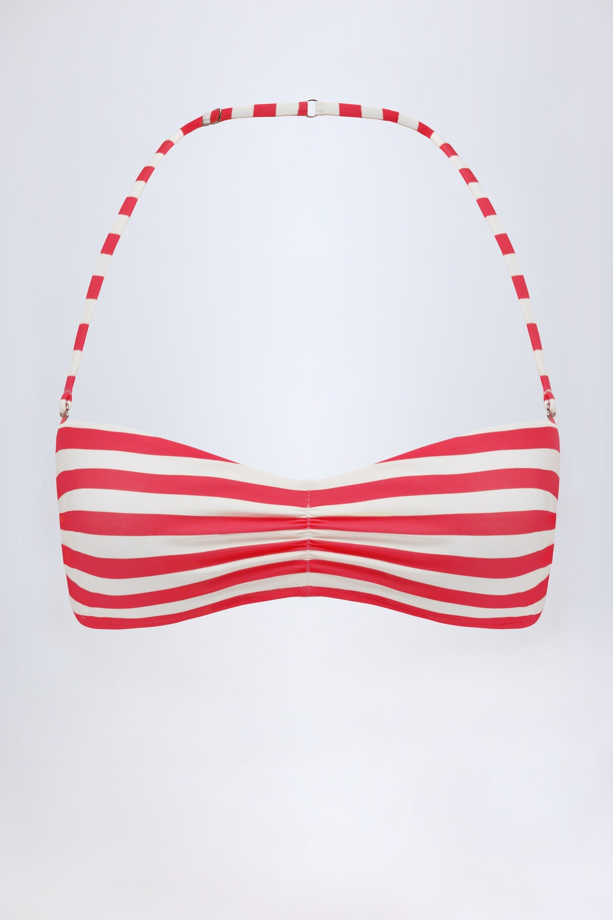 Multiway Bikini Top in Cherry Red Stripe