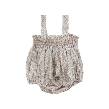 Casey Miniflower Handsmocked Romper