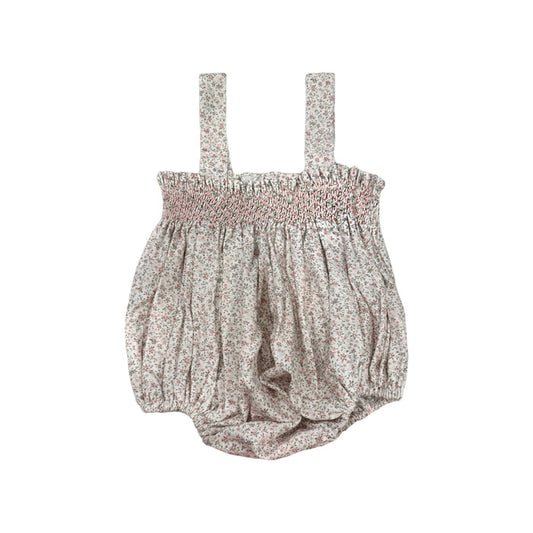 Casey Miniflower Handsmocked Romper