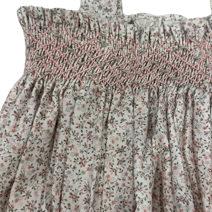 Casey Miniflower Handsmocked Romper