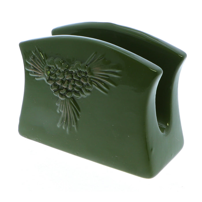 green napkin holder