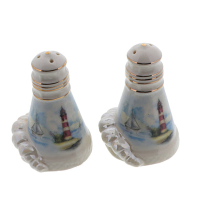 ceramic lighthouse salt and pepper shakers