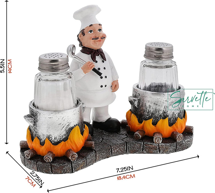 Chef with Pots Salt & Pepper Shaker