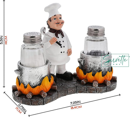 Chef with Pots Salt & Pepper Shaker