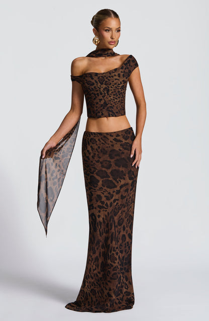 Chrysoula Top - Leopard Print