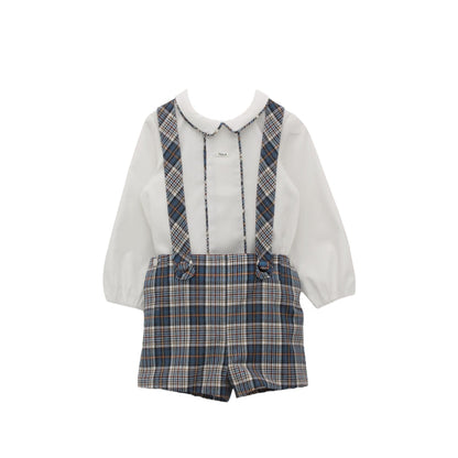 Cloti Boy Blue Tartan Set