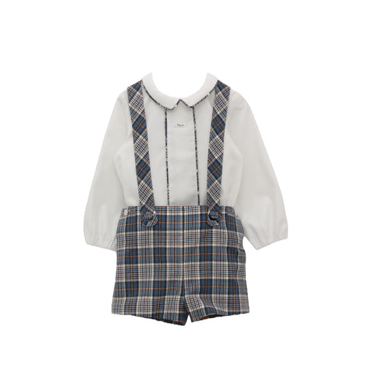 Cloti Boy Blue Tartan Set