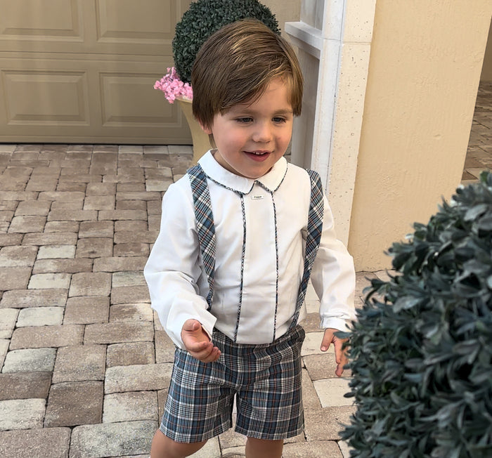 Cloti Boy Blue Tartan Set