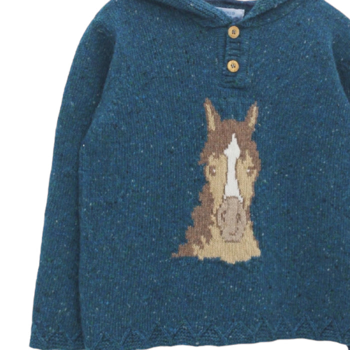 Cloti Horse Blue Sweater/Hoodie