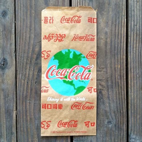 COCA-COLA Coke Brown Paper Lunch Bag 1992