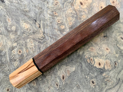 Custom Japanese Knife handle (wa handle)  for 240mm - local walnut and olive