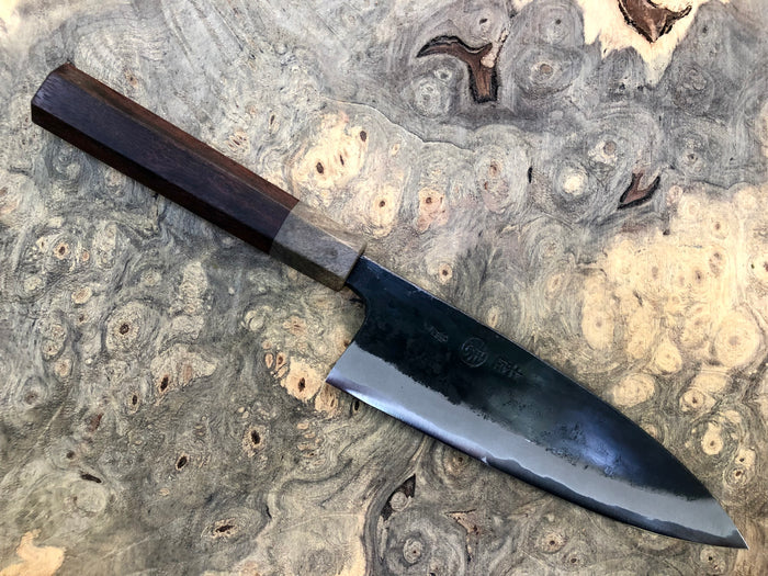 Custom Kyohei Iron clad Aogami Kurouchi Funayuki 165mm - Rosewood