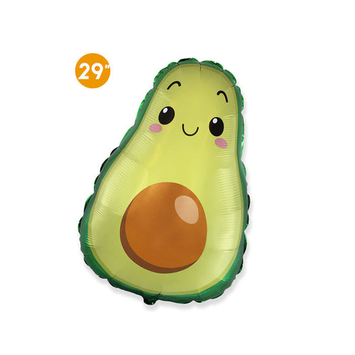 Cute Avocado Foil Balloon 29-inch - Cinco de Mayo Party Decor, Fiesta Party, Food Balloon