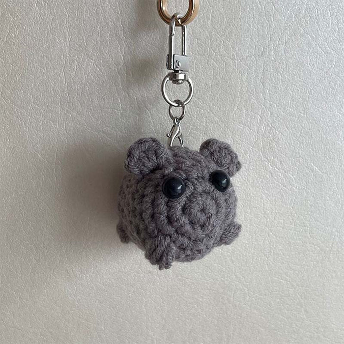 Sad hamster + keychain