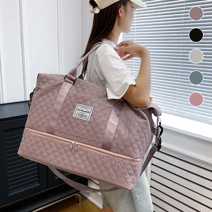 Diamond Grid Dry And Wet Separation Bag