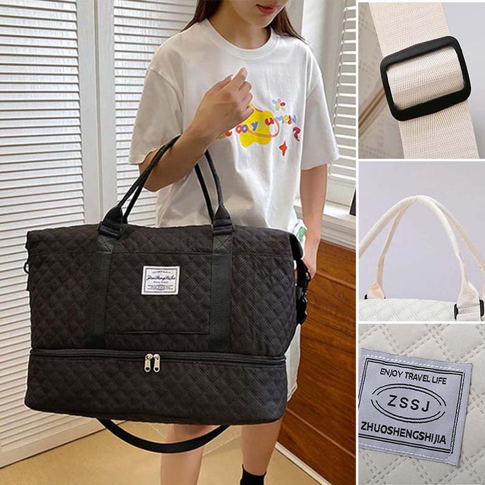 Diamond Grid Dry And Wet Separation Bag