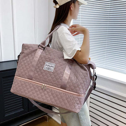 Diamond Grid Dry And Wet Separation Bag