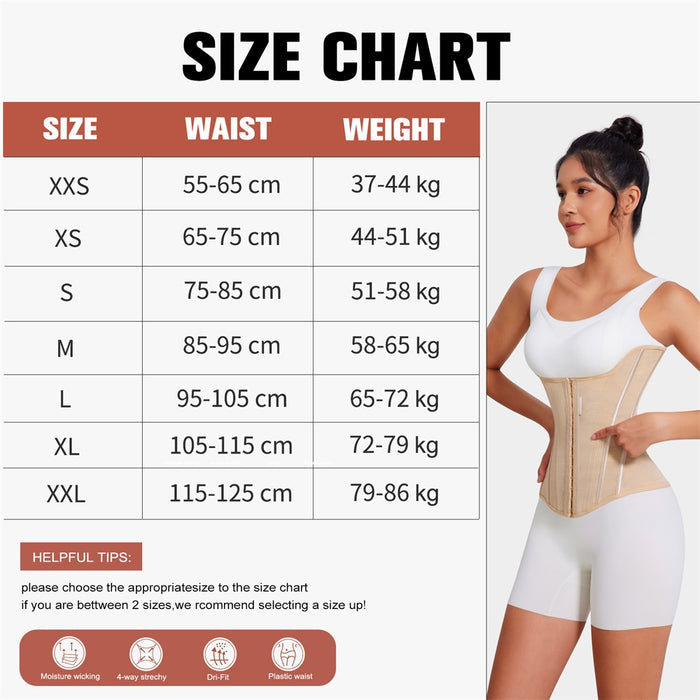 Double Cincher Corset Belt Wrap Girdle Shapewear Tummy Control Waist Trainer Shaper