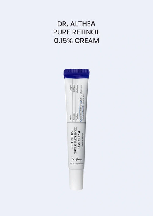 Dr. Althea Pure Retinol 0.15% Cream 20g — authentic white tube with navy seal