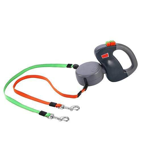 Gadget Gerbil Gray Dual Retractable Dog Leash