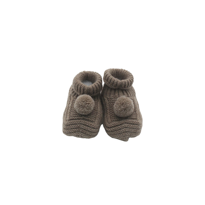 Ebba Taupe Knitted Booties