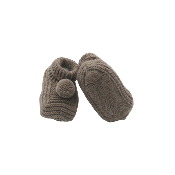 Ebba Taupe Knitted Booties