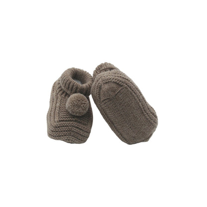 Ebba Taupe Knitted Booties
