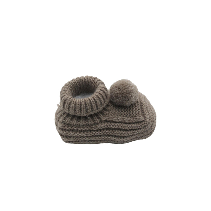 Ebba Taupe Knitted Booties