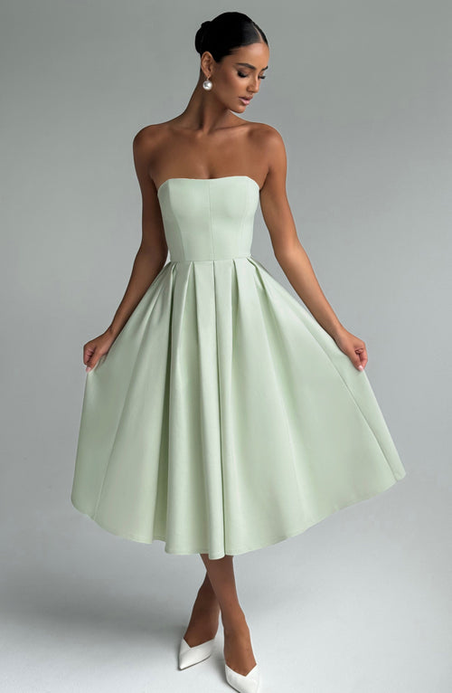 Edith Midi Dress - Mint
