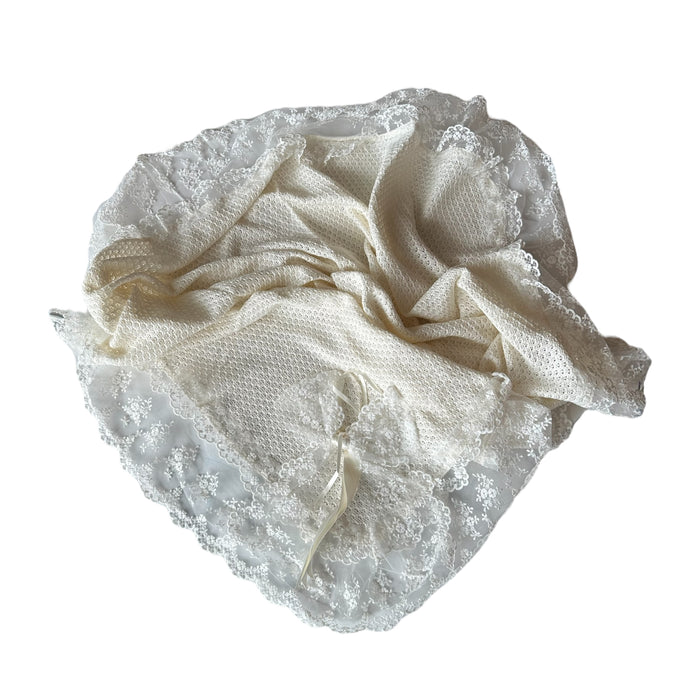 Eleanor Luxe Cream Knitted Blanket
