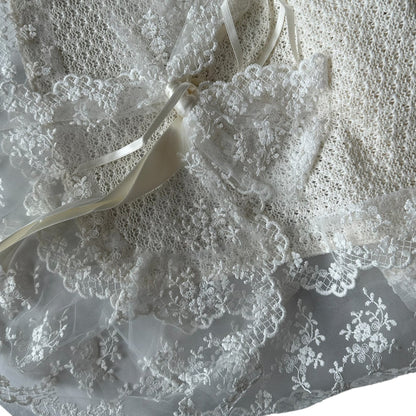 Eleanor Luxe Cream Knitted Blanket
