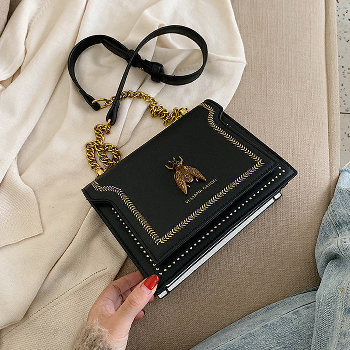 Elegant Bee Patch Crossbody Bag for Women