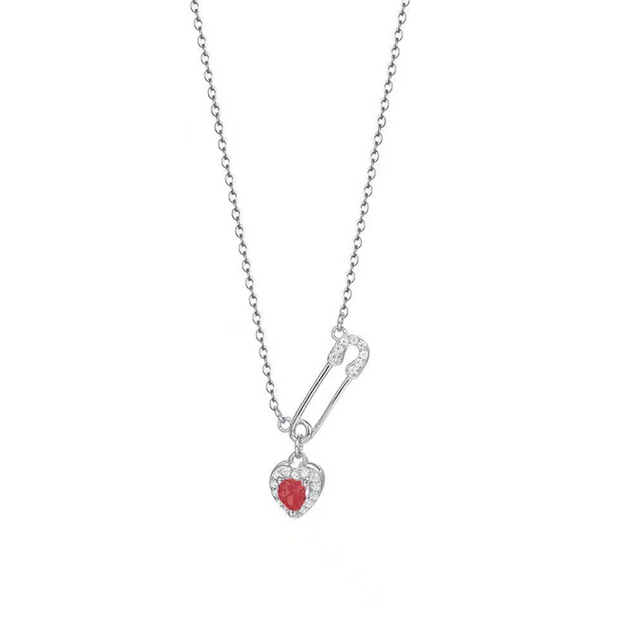 silver / red