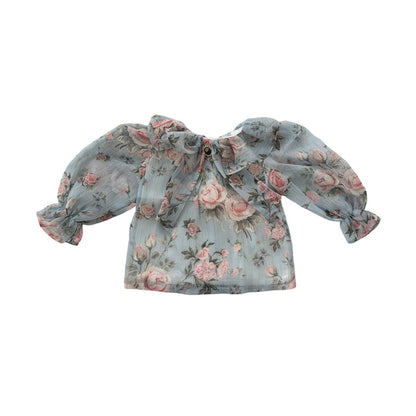 Eloise Light Blue Floral Blouse