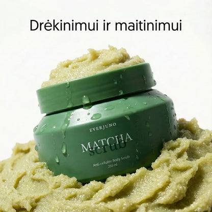 EVERJUNO Matcha Scrub - druskos šveitiklis