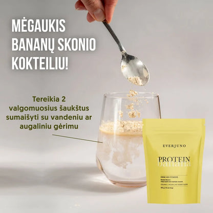 EVERJUNO Vegan Protein Banana - Ekologiški baltymai