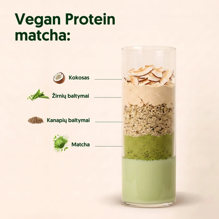 EVERJUNO Vegan Protein Matcha - Baltymai