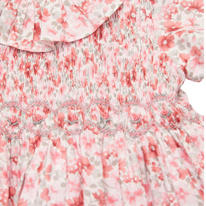 Felicia Handsmocked Floral Dress