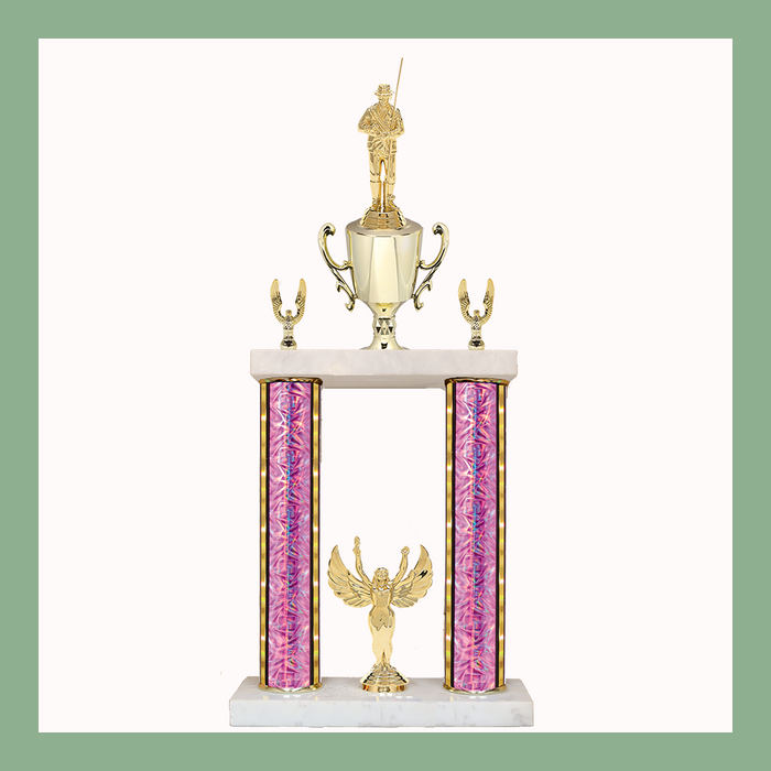 Fishing Marble Two Poster Trophy