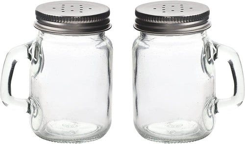 Glass Mason Jar Salt & Pepper Shakers