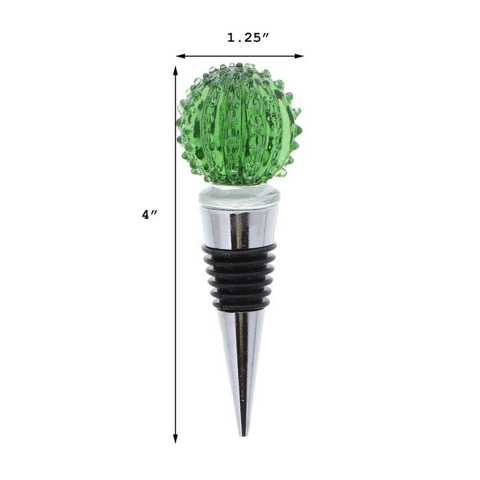 Glass Wine Stoppers Cactus Mix